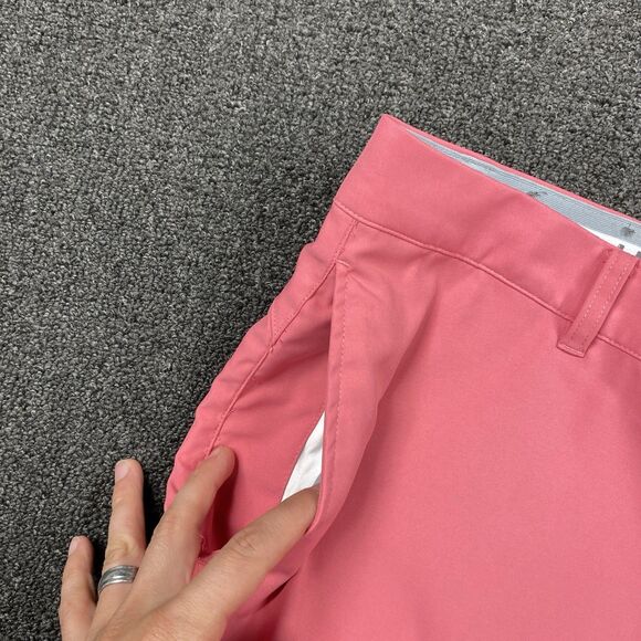 Puma Golf Shorts Flat Front Mens Salmon Pink 9” Inseam Performance Size 40 - Picture 2 of 6